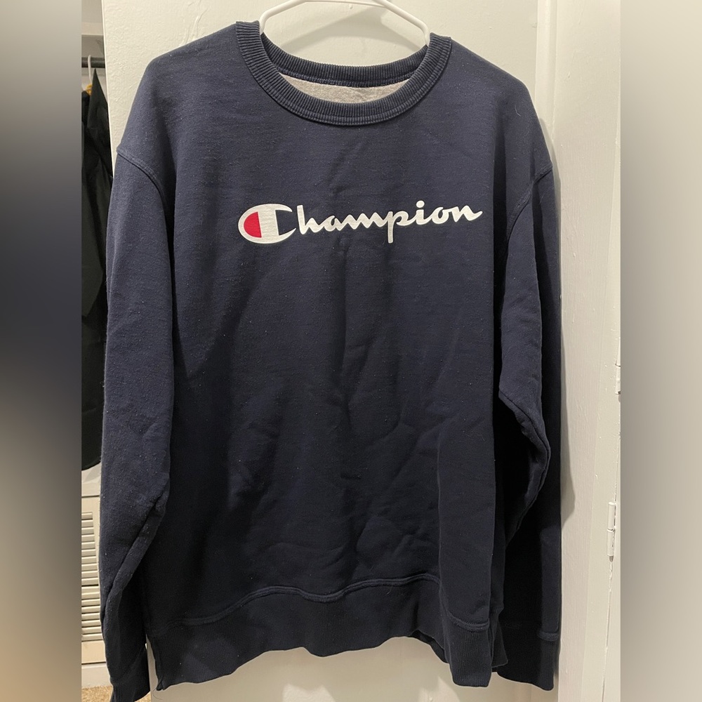 Champion navy crew neck
